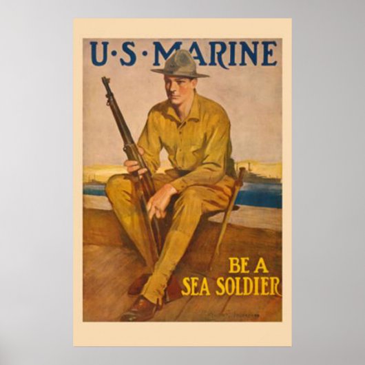 US Marine-Be a Zee Soldaat Poster (Voorkant)
