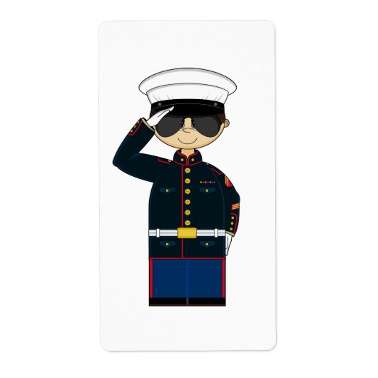 US Marine Corp NCO Saluting Sticker (Voorkant)