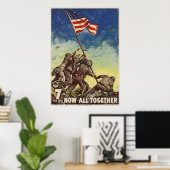 US Marine Corps  "Now All Together" Poster (Thuiskantoor)