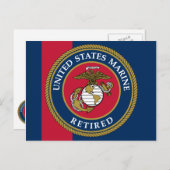 US Marine Corps - Rooster Briefkaart (Voorkant / Achterkant)
