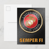 US Marine Corps Semper Fi-Briefkaarten Briefkaart (Voorkant / Achterkant)