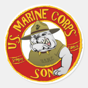 US Marine Corps Son Ronde Sticker