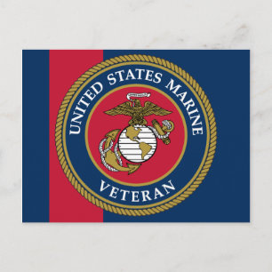 US Marine Corps - Veteran Blue Briefkaart