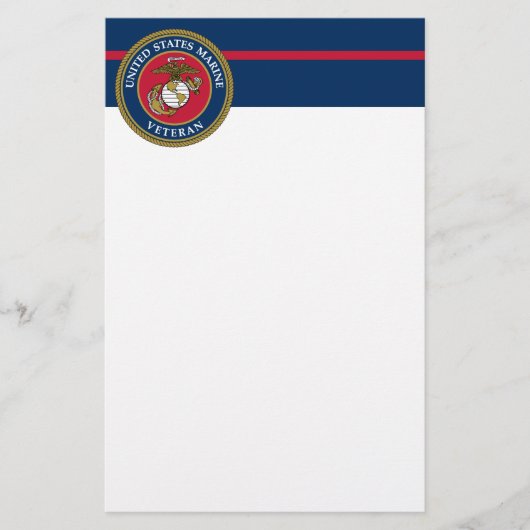 US Marine Corps - Veteran Blue Briefpapier (Voorkant)