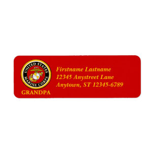 US Marine Official Seal - Grandpa Etiket