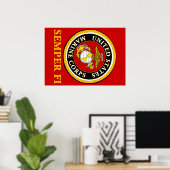 US Marine Official Seal - Semper Fi Poster (Thuiskantoor)