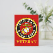 US Marine Official Seal - Veteran Briefkaart (Staand voorkant)