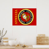 US Marine Official Seal - Veteran Poster (Keuken)