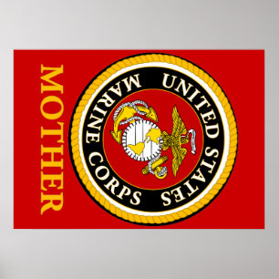 US Marine Officieel zegel - Moeder Poster
