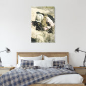 US Marine springt in een gat Canvas Afdruk (Insitu (Slaapkamer))