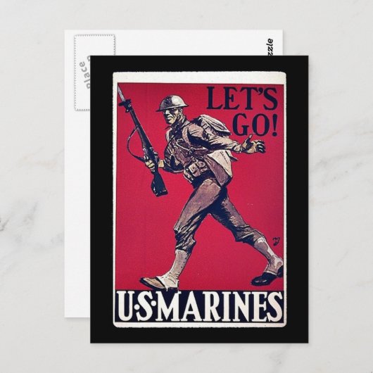 US Marines Briefkaart (Voorkant / Achterkant)