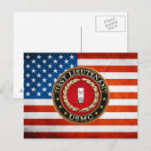 US Marines: Eerste luitenant (USMC 1stLt) [3D] Briefkaart (Voorkant / Achterkant)