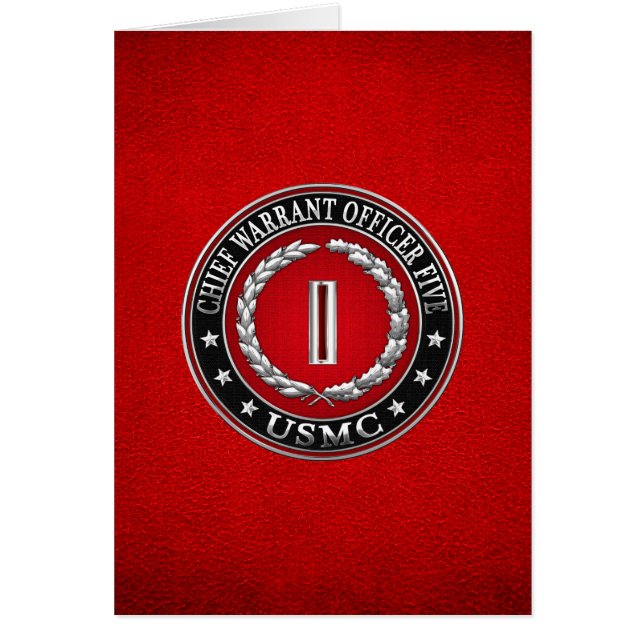 US Marines: Hoofdbevelhebber vijf (USMC CWO-5) [3D (Voorkant)