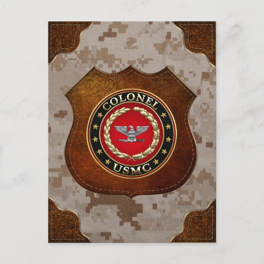 US Marines: Kolonel (USMC Col) [3D] Briefkaart (Voorkant)