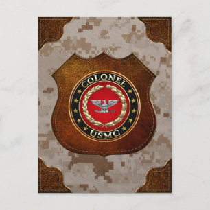 US Marines: Kolonel (USMC Col) [3D] Briefkaart