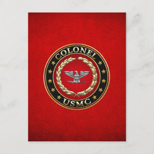 US Marines: Kolonel (USMC Col) [3D] Briefkaart