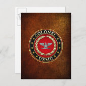 US Marines: Kolonel (USMC Col) [3D] Briefkaart (Voorkant / Achterkant)