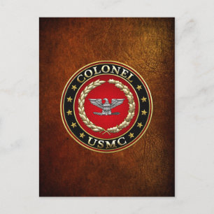 US Marines: Kolonel (USMC Col) [3D] Briefkaart