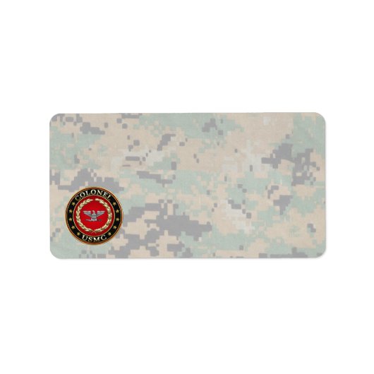 US Marines: Kolonel (USMC Col) [3D] Etiket (Voorkant)