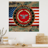 US Marines: Kolonel (USMC Col) [3D] Poster (Keuken)