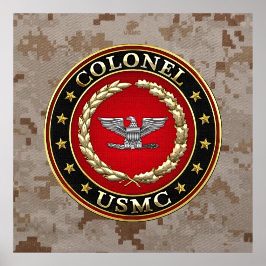 US Marines: Kolonel (USMC Col) [3D] Poster (Voorkant)