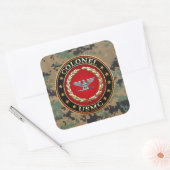 US Marines: Kolonel (USMC Col) [3D] Vierkante Sticker (Envelop)
