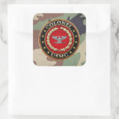 US Marines: Kolonel (USMC Col) [3D] Vierkante Sticker (Tas)
