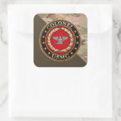 US Marines: Kolonel (USMC Col) [3D] Vierkante Sticker (Tas)