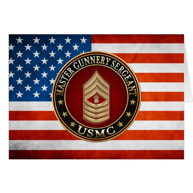 US Marines: Master Gunnery Sergeant (USMC MGySgt) (Voorkant Horizontaal)