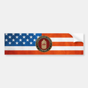 US Marines: Master Gunnery Sergeant (USMC MGySgt) Bumpersticker