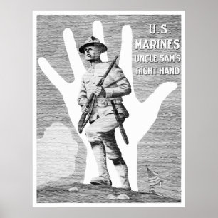 US Marines — Oom Sam's rechterhand Poster
