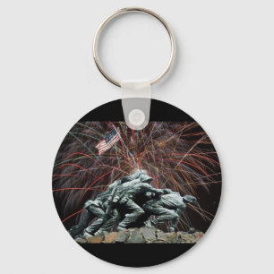 US Marines oorlogsmonument Iwo Jima-vuurwerk Sleutelhanger