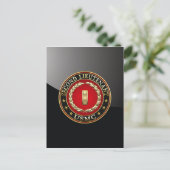 US Marines: Tweede luitenant (USMC 2ndLt) [3D] Briefkaart (Staand voorkant)