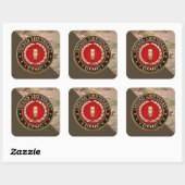 US Marines: Tweede luitenant (USMC 2ndLt) [3D] Vierkante Sticker (Vel)