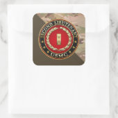 US Marines: Tweede luitenant (USMC 2ndLt) [3D] Vierkante Sticker (Tas)