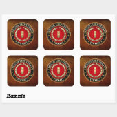 US Marines: Tweede luitenant (USMC 2ndLt) [3D] Vierkante Sticker (Vel)