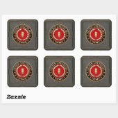 US Marines: Tweede luitenant (USMC 2ndLt) [3D] Vierkante Sticker (Vel)