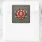 US Marines: Tweede luitenant (USMC 2ndLt) [3D] Vierkante Sticker (Tas)