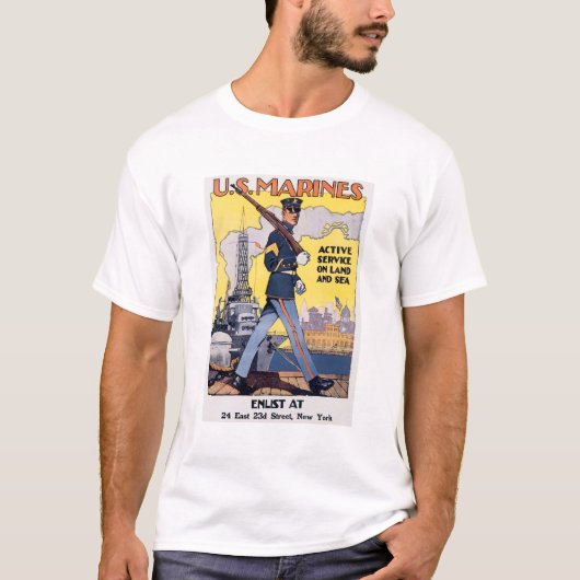 US Marines World War I Poster T-shirt (Voorkant)