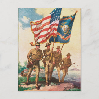US Marines WW 1 Vintage Poster Briefkaart