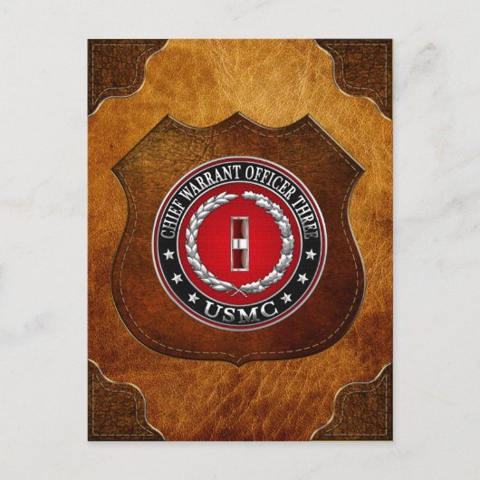 US-mariniers: hoofdarrestatie drie (USMC CWO-3) [3 Briefkaart (Voorkant)