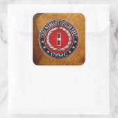 US-mariniers: hoofdarrestatie drie (USMC CWO-3) [3 Vierkante Sticker (Tas)