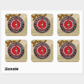 US-mariniers: hoofdarrestatie drie (USMC CWO-3) [3 Vierkante Sticker (Vel)