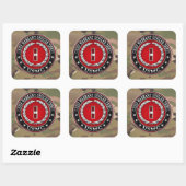 US-mariniers: hoofdarrestatie drie (USMC CWO-3) [3 Vierkante Sticker (Vel)