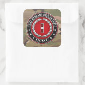 US-mariniers: hoofdarrestatie drie (USMC CWO-3) [3 Vierkante Sticker (Tas)
