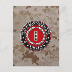 US-mariniers: hoofdarrestatie vier (USMC CWO-4) [3 Briefkaart