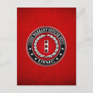 US-mariniers: hoofdarrestatie vier (USMC CWO-4) [3 Briefkaart