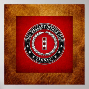 US-mariniers: hoofdarrestatie vier (USMC CWO-4) [3 Poster