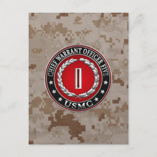 US-mariniers: hoofdbevelhebber vijf (USMC CWO-5) [ Briefkaart