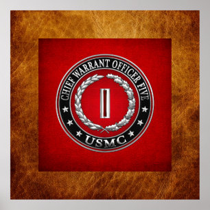 US-mariniers: hoofdbevelhebber vijf (USMC CWO-5) [ Poster